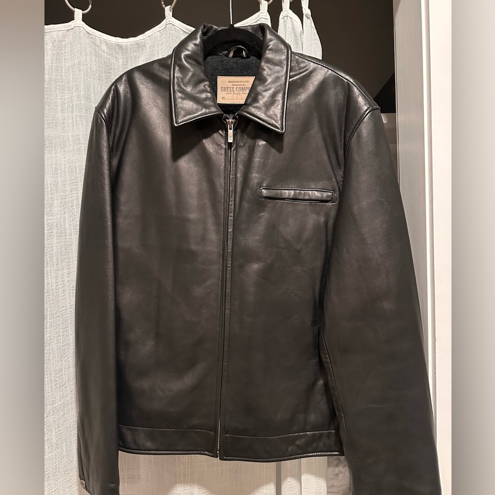 Guess Leather Jacket Men’s size Large